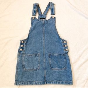 Short Denim Overall Dress